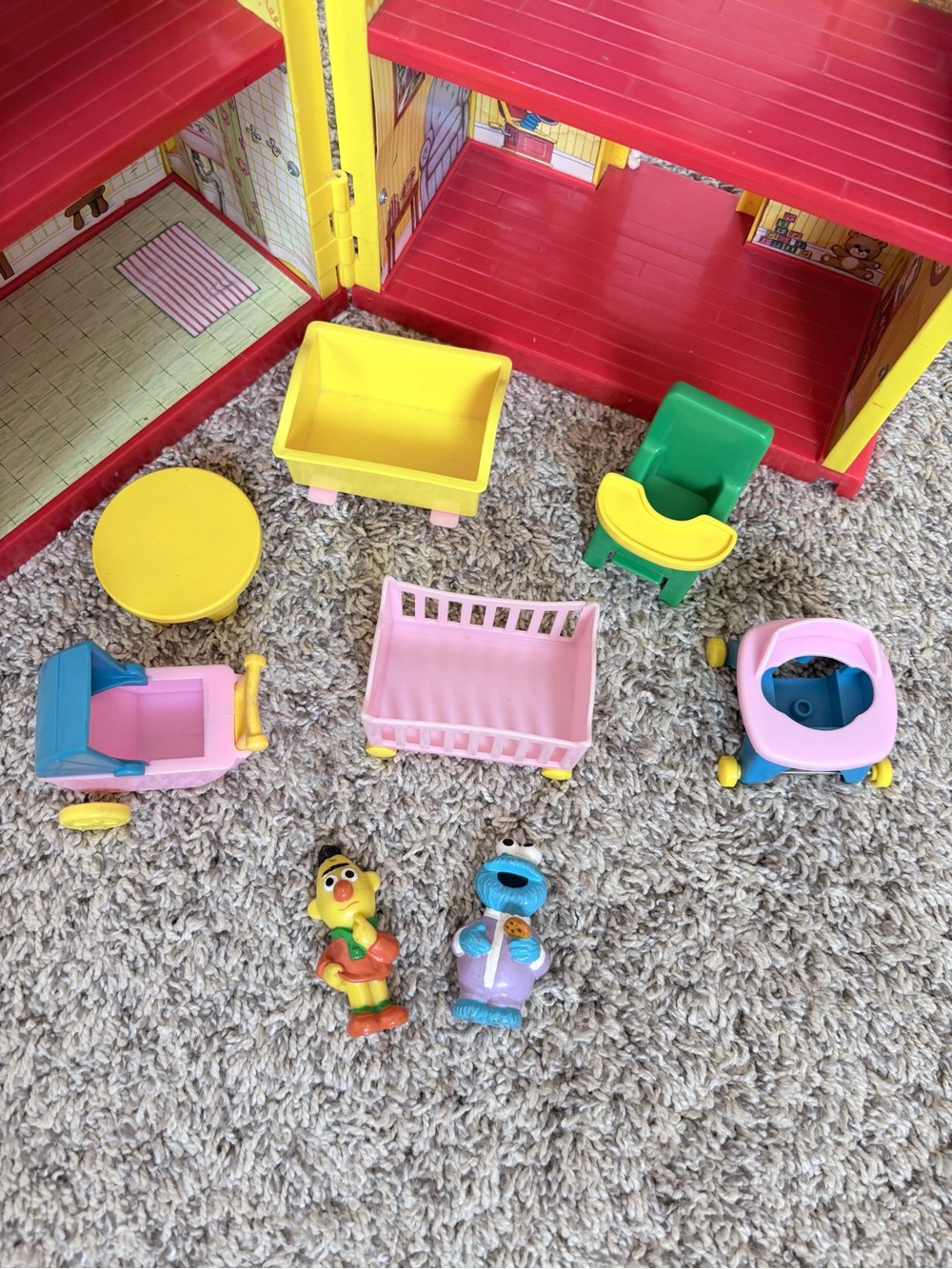 Vintage Illco Sesame Street Nursery Playhouse Set 1990s - Picture 9 of 13